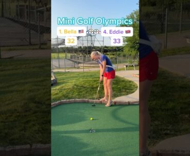 Hole 15, Round 2 | #1 Bella 🇺🇸 vs #4 Eddie 🇬🇧 (Mini Golf Olympics) #minigolf