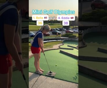 Hole 17, Round 2 | #1 Bella 🇺🇸 vs #4 Eddie 🇬🇧 (Mini Golf Olympics) #minigolf