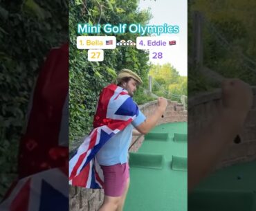 Hole 13, Round 2 | #1 Bella 🇺🇸 vs #4 Eddie 🇬🇧 (Mini Golf Olympics) #minigolf