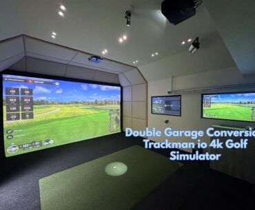 Double Garage Conversion for Trackman io 4K Golf Simulator
