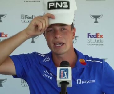 Viktor Hovland Saturday Interview 2024 Fedex St  Jude Championship