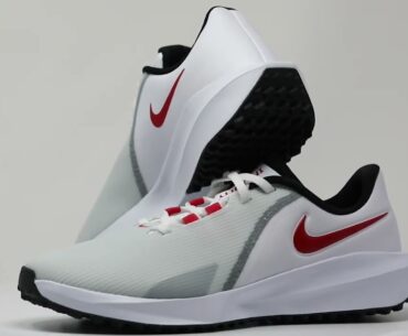 Nike Infinity G Golf Shoes (White/University Red/Pure Platinum/Black)