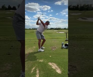 Bryson Dechambeau iron swing down the line #golfswing #brysondechambeau