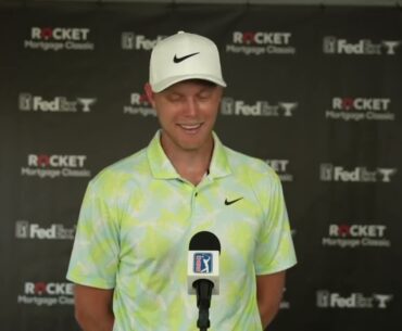 Cam Davis Saturday Flash Interview 2024 Rocket Mortgage Classic © PGA Tour