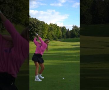 Amazing Golf Swing you need to see | Golf Girl awesome swing | Golf shorts | Sara Winter