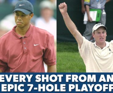 Tiger Woods vs. Jim Furyk | EPIC 7-hole playoff at Firestone in 2001