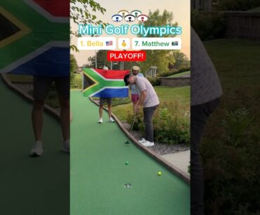 PLAYOFF, Gold Medal Match | #1 Bella 🇺🇸 vs #7 Matthew 🇿🇦 (Mini Golf Olympics) #minigolf
