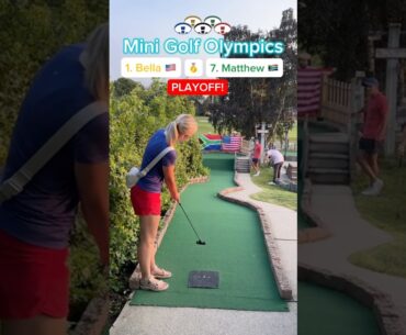 PLAYOFF, Gold Medal Match | #1 Bella 🇺🇸 vs #7 Matthew 🇿🇦 (Mini Golf Olympics) #minigolf