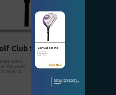 Top Line Ladies Purple Left Handed M5 Golf Club Set