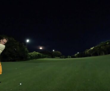 Night Golf in Japan at Moonlake Ichihara - Ladies Rental Clubs - ムーンレイク市原【ラウンド動画】ASMR