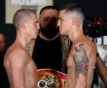 Nikita Tszyu vs Koen Mazoudier • Full Weigh-In & Face-Off video