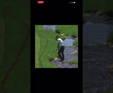 Peter Malnati chips out of a creek! #tomgillisgolfinstruction #golf #donaldtrump