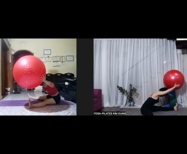 Yoga Pilates Với Bóng Tăng Sức Mạnh Cơ Bắp| Yoga Pilates Kim Dung