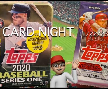 2020 Topps Series 1 Baseball Tin & 2023 Topps Update Hobby Jumbo-11/22/23 Card Night E62 #rdj3video
