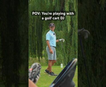 POV: You’re playing with a golf cart DJ! #golf #golfer #golfshorts #golflife #shorts