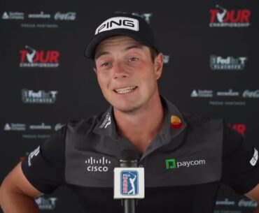 Viktor Hovland Sunday Flash Interview 2024 Tour Championship © PGA Tour