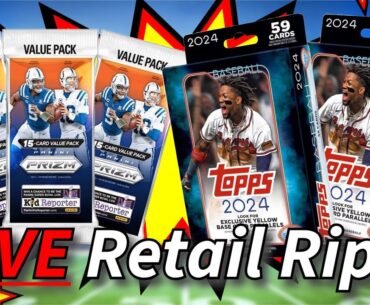 PRIZM FOOTBALL AND TOPPS BASEBALL RIPS LIVE! GIVEAWAY @500 SUBs!!!