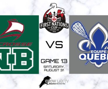New Brunswick vs Quebec | U19 Field Lacrosse Nationals