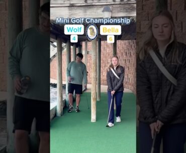 Hole 3, Round 1 | #2 Wolf vs #7 Bella (Mini Golf Championship) #minigolf