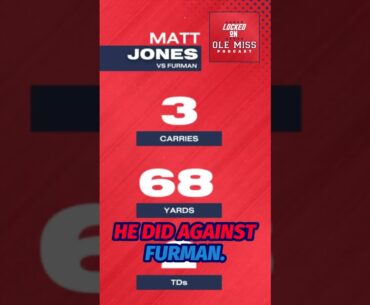 Is Matt Jones ready for primetime for Ole Miss against Middle Tennessee