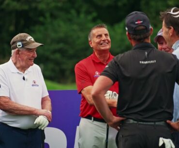 Sir Nick Faldo and Danny Kellett find out what it is like to play golf whilst Visually Impaired.