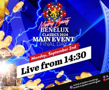 🏆🎯 Finaltag des €290 Benelux Classics Mystery Bounty Main Event live aus dem King's 🎙️Hachi