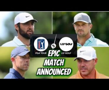 HUGE GOLF MATCH: Rory McIlroy & Scottie Scheffler (PGA) vs Bryson DeChambeau & Brooks Koepka (LIV)