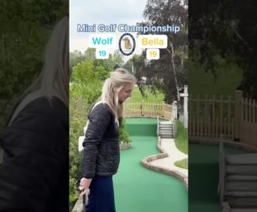 Hole 9, Round 1 | #2 Wolf vs #7 Bella (Mini Golf Championship) #minigolf