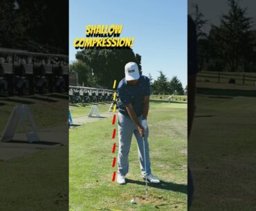 HOW TO TAKE SHALLOW DIVOTS! #shorts #diy #golftips #golf #golfer #short #golfswing #power #tips #1m