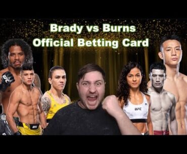 Official Betting Card - Brady vs Burns | UFC Vegas 97 |