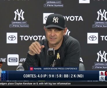 Aaron Boone on 14-7 loss, Nestor Cortes' outing vs STL