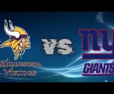 Minnesota vikings vs New York Giants
