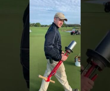 Golf Course Maintenance - Cutting New Golf Hole Placements