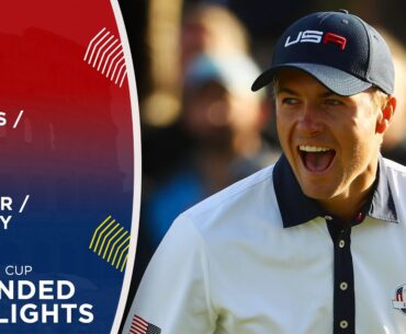 Justin Thomas & Jordan Spieth vs Ian Poulter & Rory McIlroy | Extended Highlights | 2018 Ryder Cup