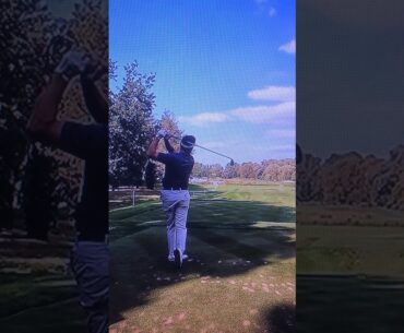 Robert Rock long iron swing 2024 British Masters #golf #robertrock