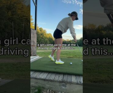 I can't believe a girl came up to me at the driving range and said this 🥹💕 #golf #golfswing