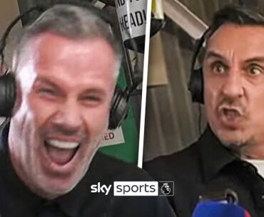 COMMS CAM! 🎥 Gary Neville and Jamie Carragher react to Liverpool's 3-0 win over Manchester United! ⚔