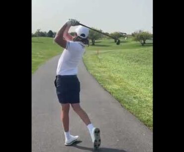 Cam Smith flushing one off the cart path in the practice round 🤯#LIVGolf #shorts @rippergc