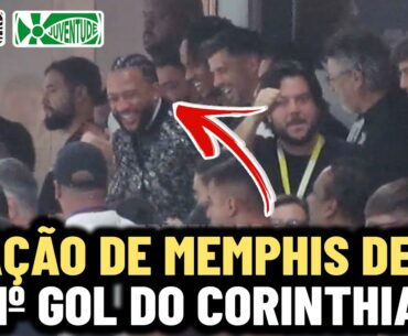 COMEMOROU MUITO! REAÇÃO DE MEMPHIS DEPAY NO GOL DO TIMÃO - CORINTHIANS 1X0 JUVENTUDE