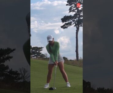 Most beautiful golf swing by girls #golfswing #short