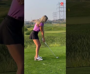 Beautiful girl golf swing #golfswing #short