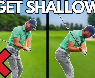 HOW TO SHALLOW THE GOLF CLUB AND HIT THE BALL FURTHER!