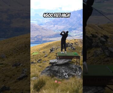 The CRAZIEST Par 3 on Earth! #golf #newzealand #queenstown