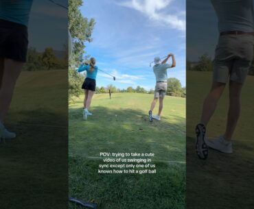 I was so confident that I hit the golf ball😭😭 #shorts #relationship #love #boyfriend #college #golf
