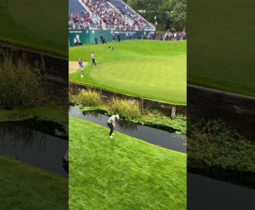 Connor Syme with a tricky up and down on the 18th at Wentworth in the final round of the BMW PGA!