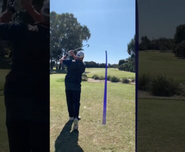 Incredible 4 Iron Golf Shot From Tee #golf #golfswing