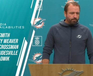 Smith, Weaver, Crossman, Studesville, and Slowik met with the media l Miami Dolphins