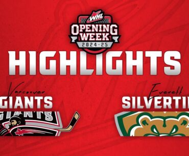 Vancouver Giants at Everett Silvertips 9/21 | WHL Highlights 2024-25