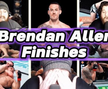 MMA GURU Reacts To EVERY FINISH In Brendan Allen Fights In The UFC!
