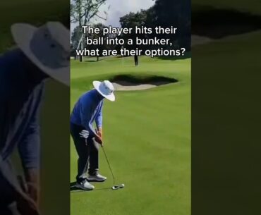 Putting A Ball Into A Bunker - Golf Rules Questions